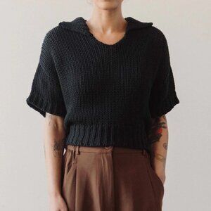 Cordera cotton polo, black